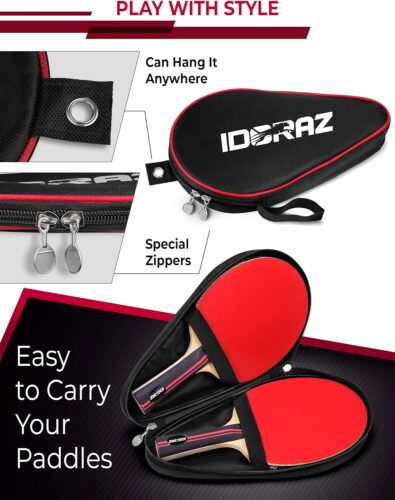 Idoraz Double Ping Pong Paddle Case
