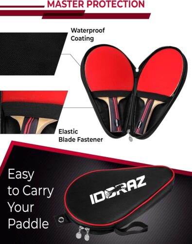 Idoraz Double Ping Pong Paddle Case