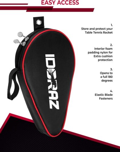 Idoraz Double Ping Pong Paddle Case