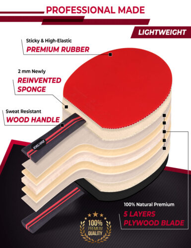 Two Professional Table Tennis Paddles